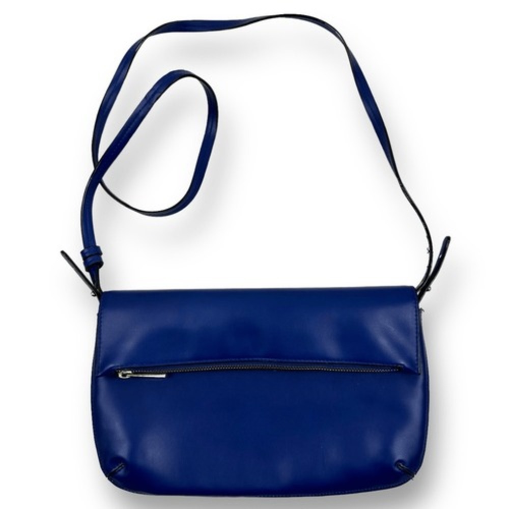 Meronaā Foldover Envelope Shoulder Bag Cobalt Blue Faux Leather Statement Purse